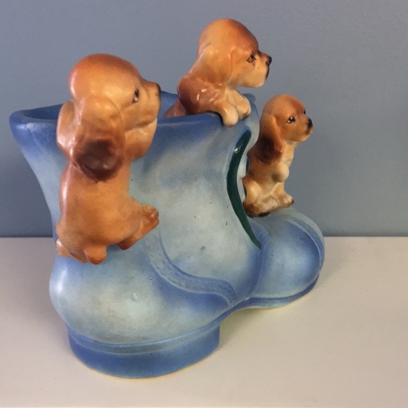 VINTAGE Lipper and Mann Basset Hounds Old Shoe Bank- BLUE - Picture 6 of 12
